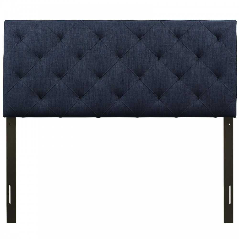 Theodore Full Upholstered Fabric Headboard, Navy