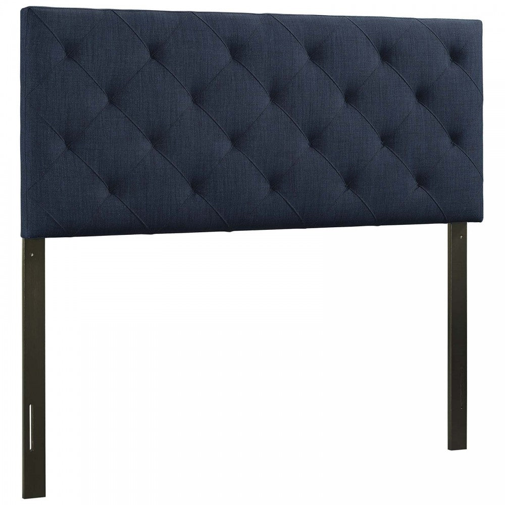 Theodore Full Upholstered Fabric Headboard, Navy