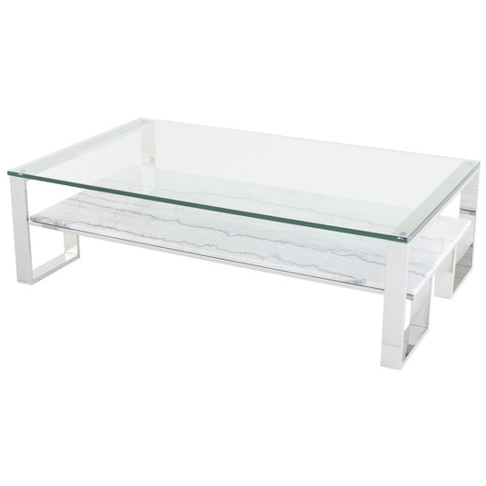 Tierra White Stone Coffee Table, HGNA512