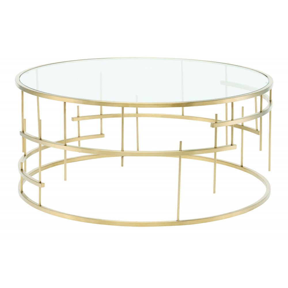 Tiffany Gold Metal Coffee Table