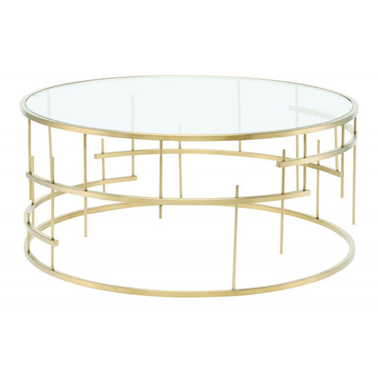 Tiffany Gold Metal Coffee Table