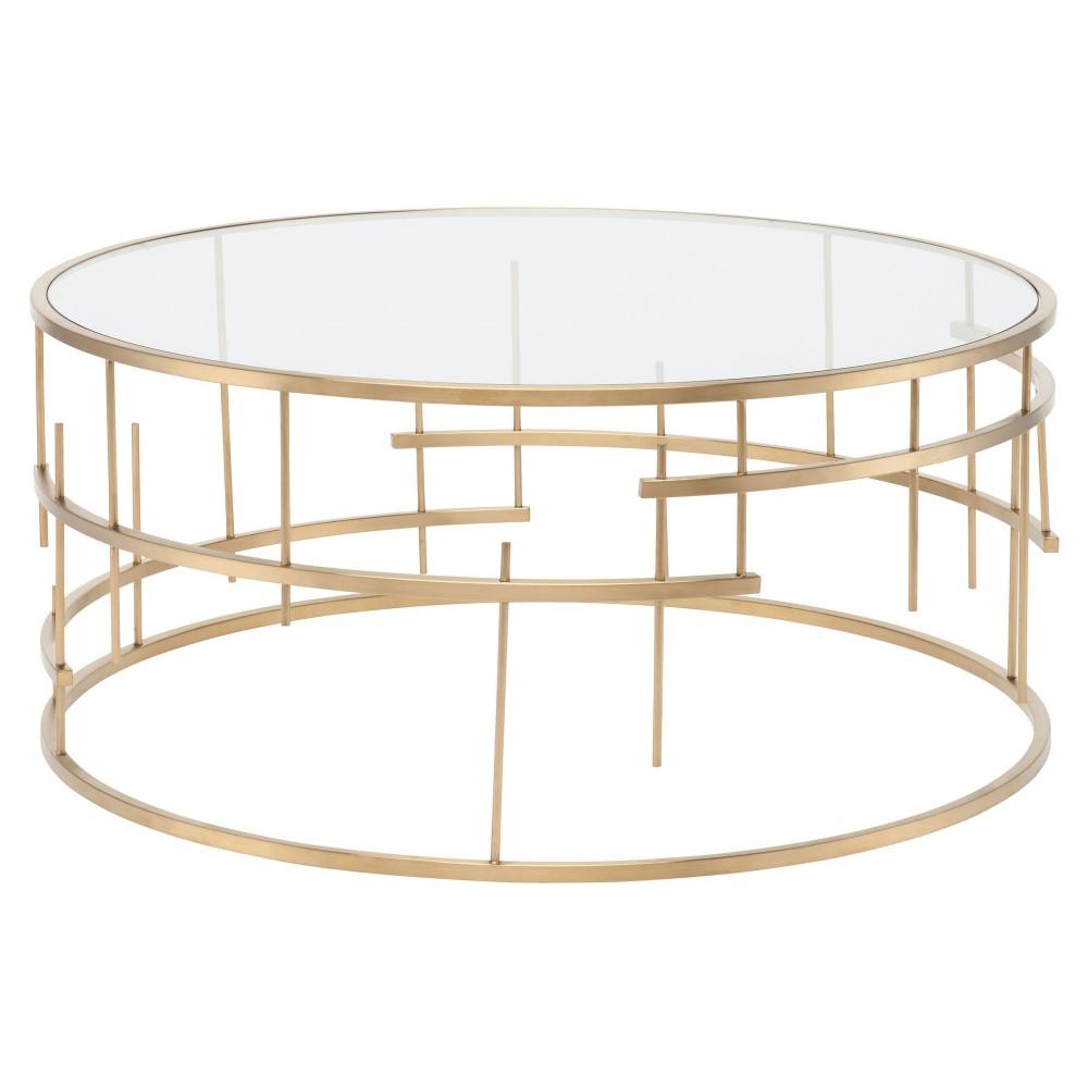 Tiffany Gold Metal Coffee Table