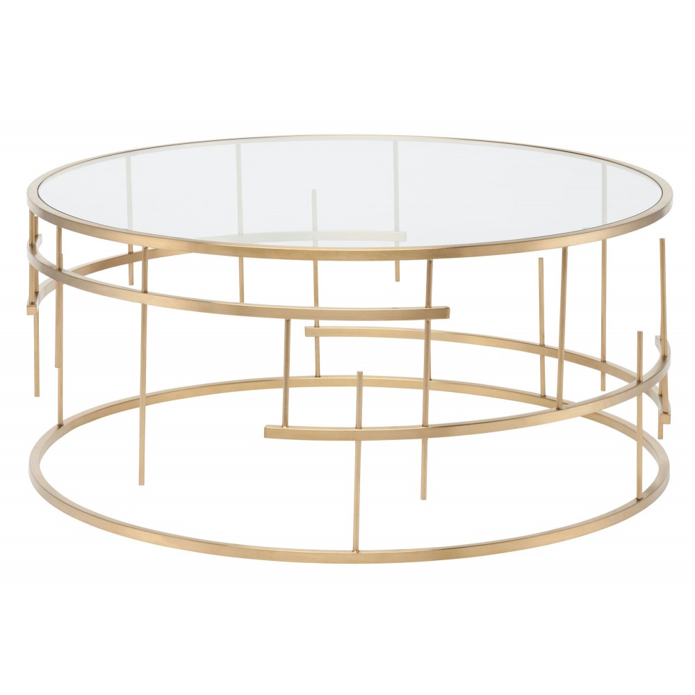 Tiffany Gold Metal Coffee Table