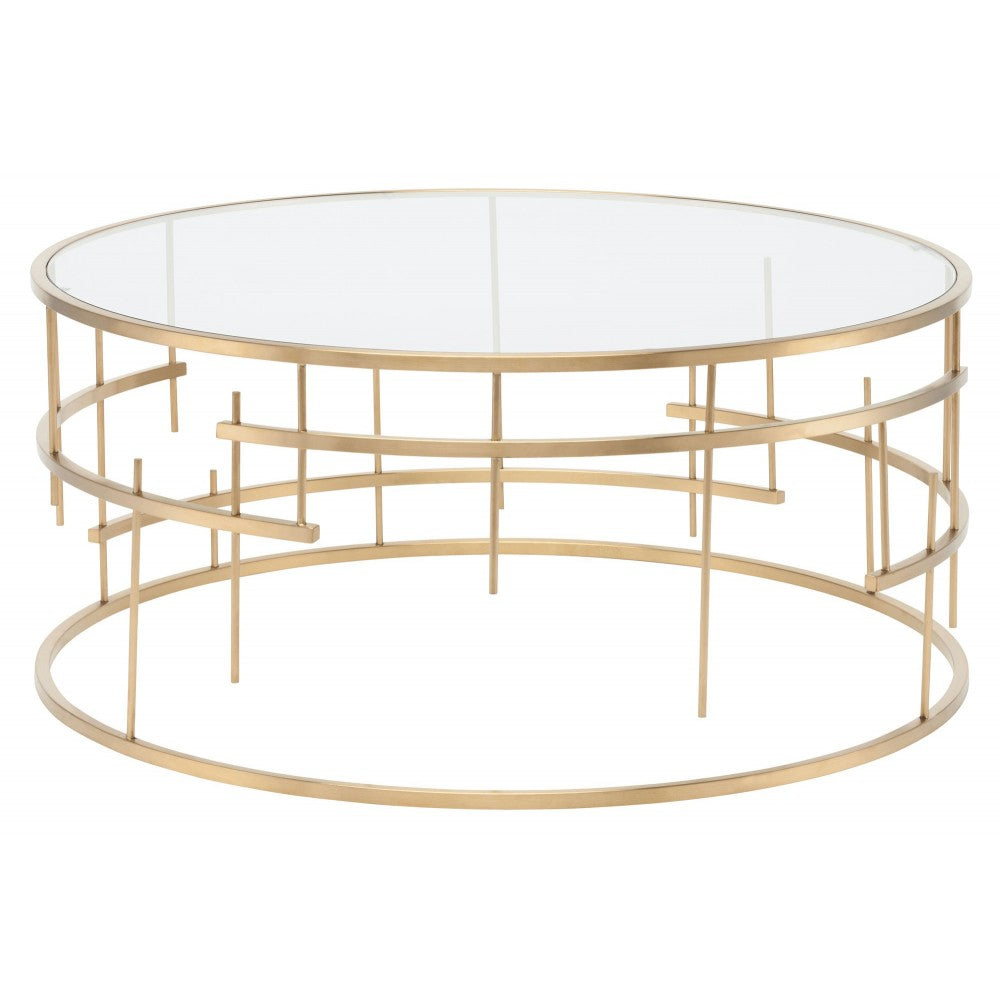 Tiffany Gold Metal Coffee Table