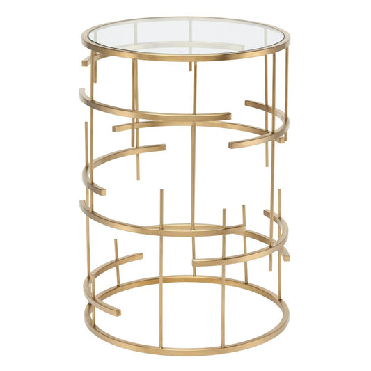 Tiffany Gold Metal Side Table