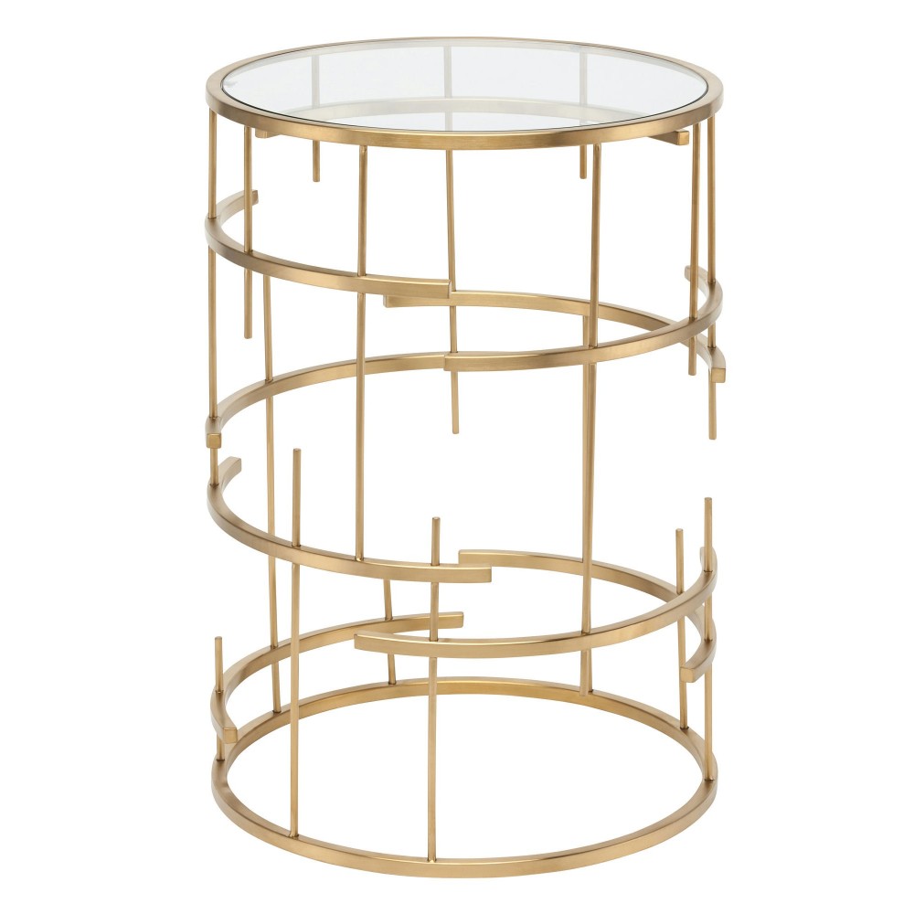 Tiffany Gold Metal Side Table