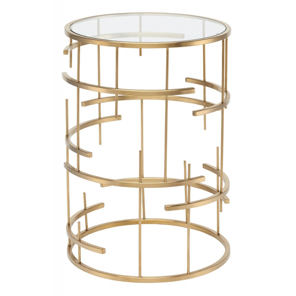 Tiffany Gold Metal Side Table