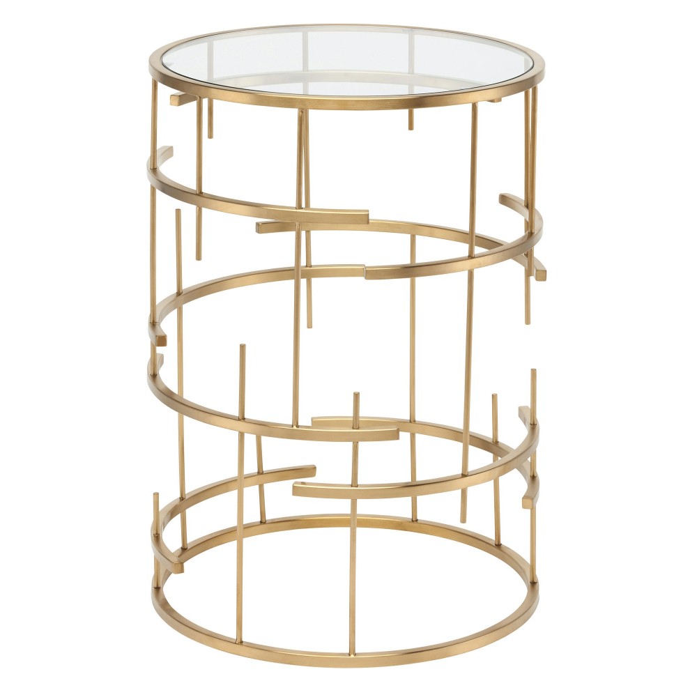 Tiffany Gold Metal Side Table