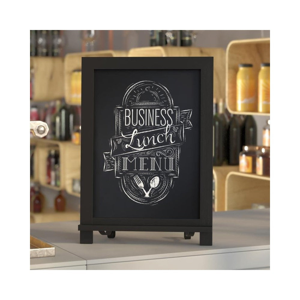Torched Black Tabletop Chalkboard 12" x 17"