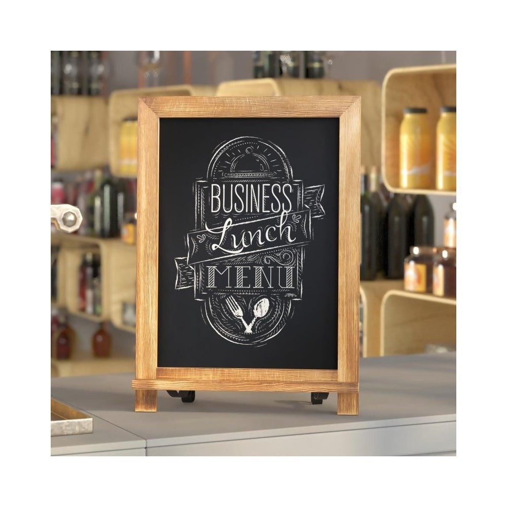 Torched Brown Tabletop Chalkboard 12" x 17"