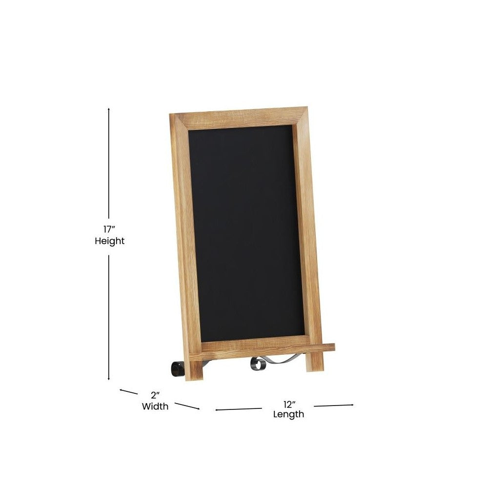 Torched Brown Tabletop Chalkboard 12" x 17"