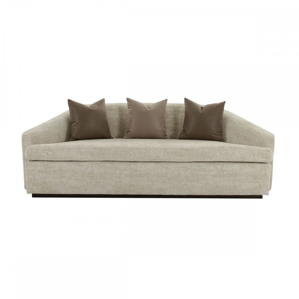 TOV Furniture Abreeyah Beige Velvet Sofa