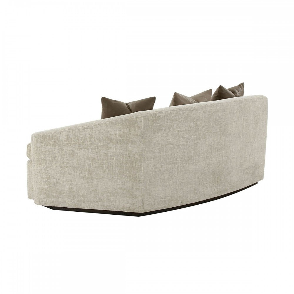 TOV Furniture Abreeyah Beige Velvet Sofa