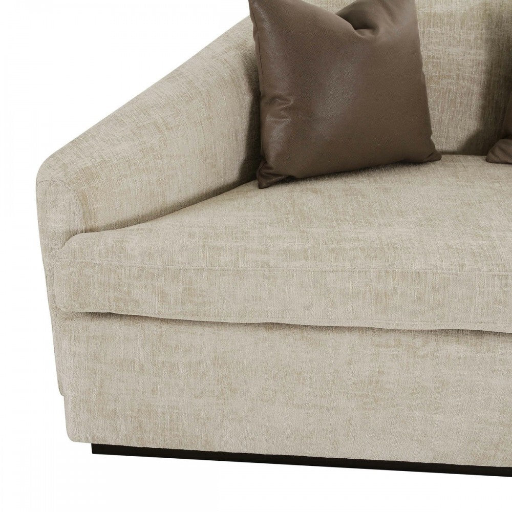 TOV Furniture Abreeyah Beige Velvet Sofa