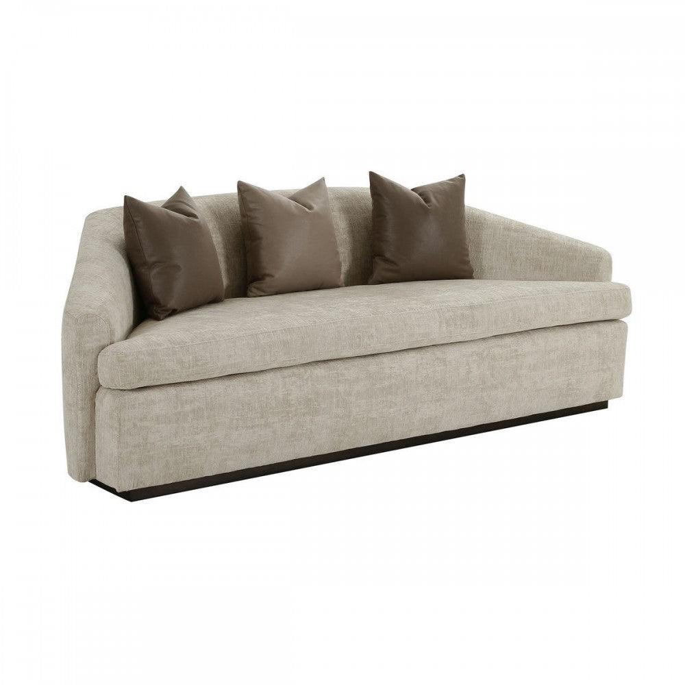 TOV Furniture Abreeyah Beige Velvet Sofa