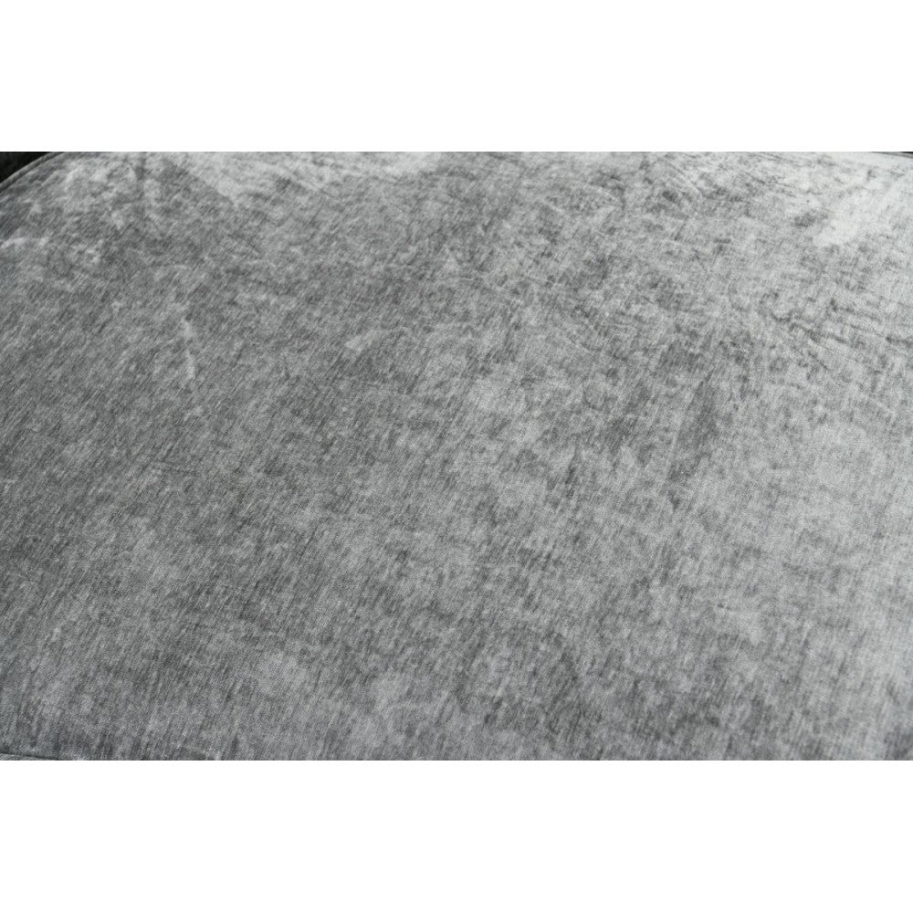 TOV Furniture Adele Gray Slub Velvet Chaise