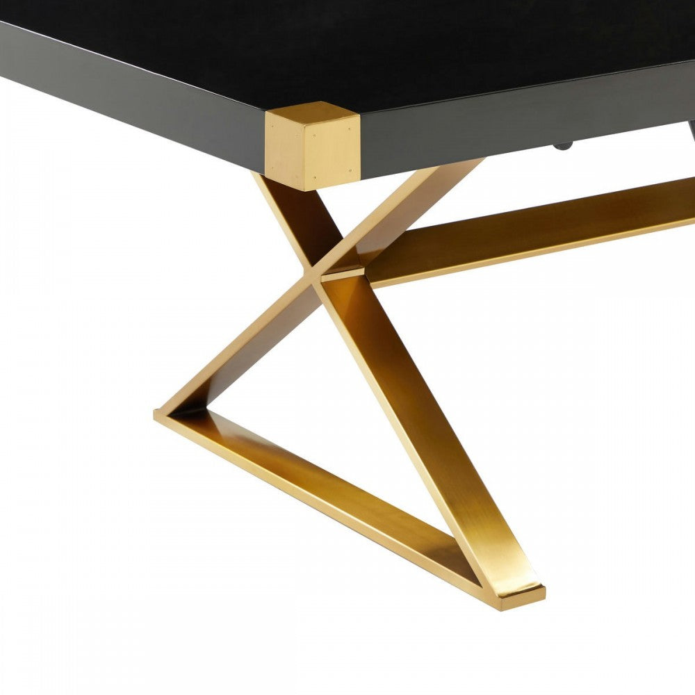 TOV Furniture Adeline Black Lacquer Dining Table