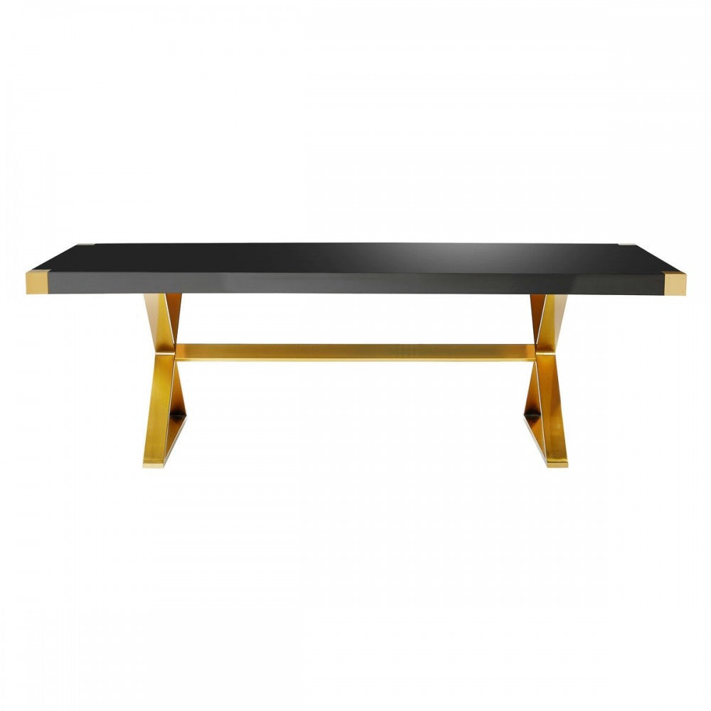 TOV Furniture Adeline Black Lacquer Dining Table