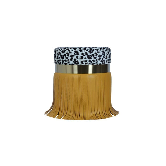 TOV Furniture Ajani Upholstered Ottoman in Lemon