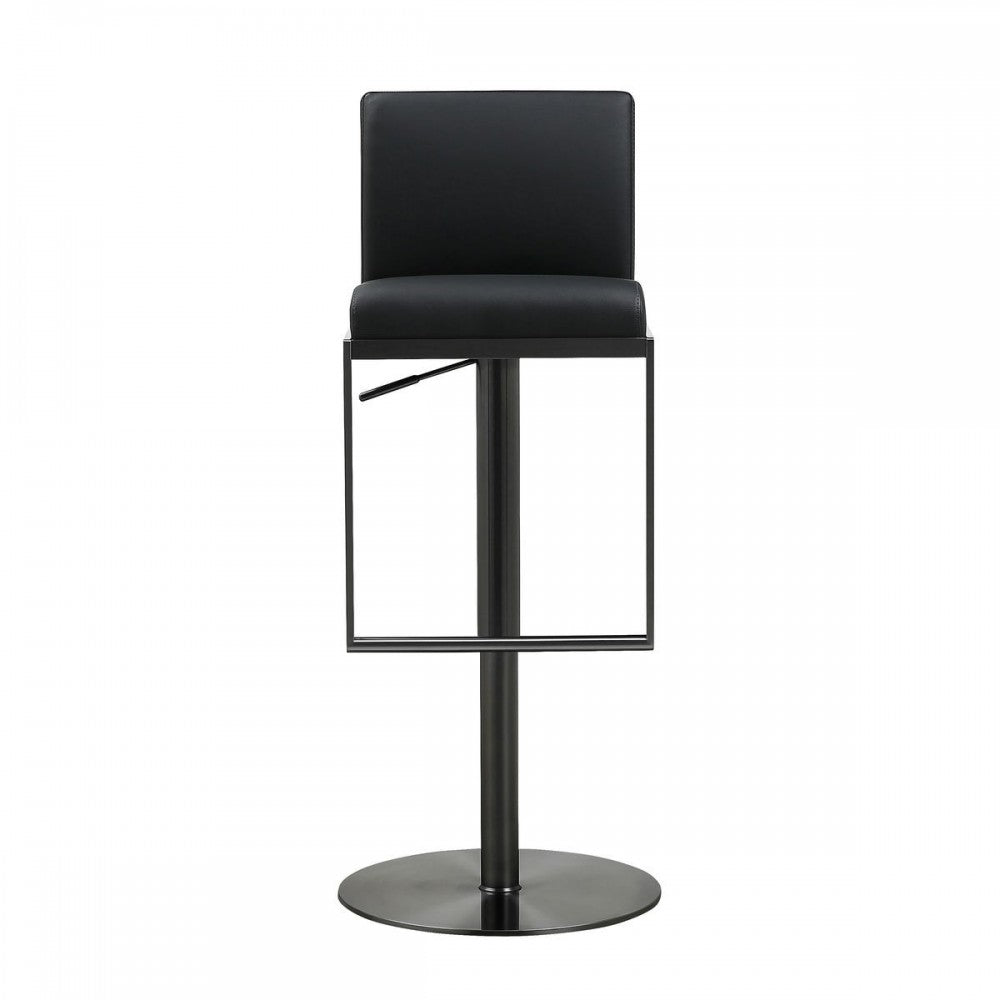 TOV Furniture Amalfi Black on Black Steel Barstool