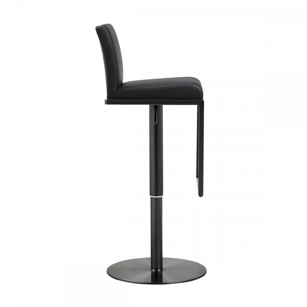 TOV Furniture Amalfi Black on Black Steel Barstool