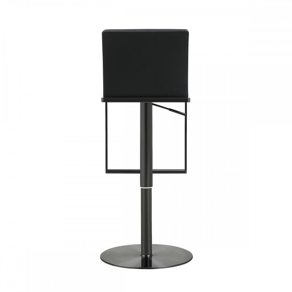 TOV Furniture Amalfi Black on Black Steel Barstool