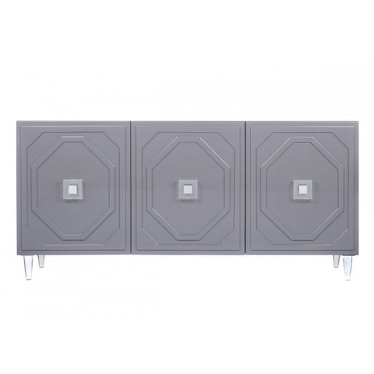 TOV Furniture Andros Gray Lacquer Buffet
