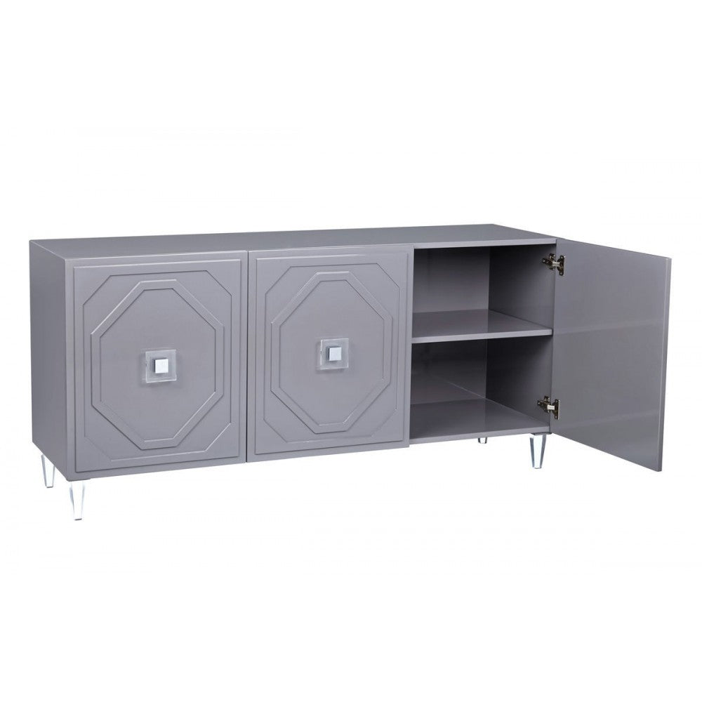 TOV Furniture Andros Gray Lacquer Buffet