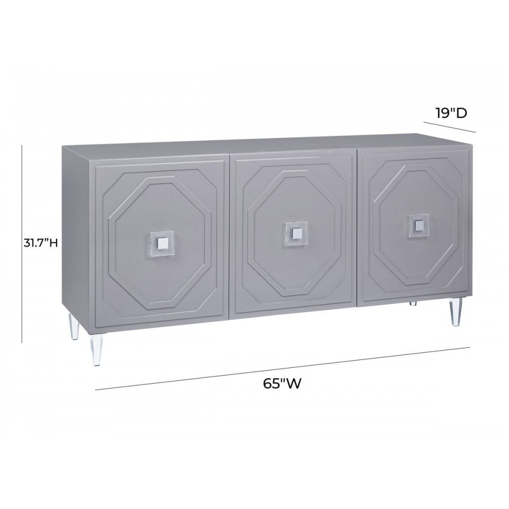 TOV Furniture Andros Gray Lacquer Buffet
