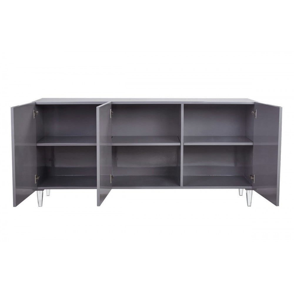 TOV Furniture Andros Gray Lacquer Buffet