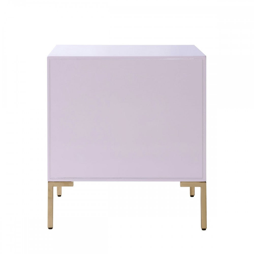 TOV Furniture Anna Pink Lacquer Side Table