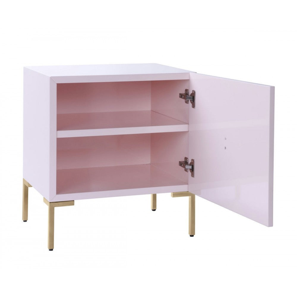 TOV Furniture Anna Pink Lacquer Side Table