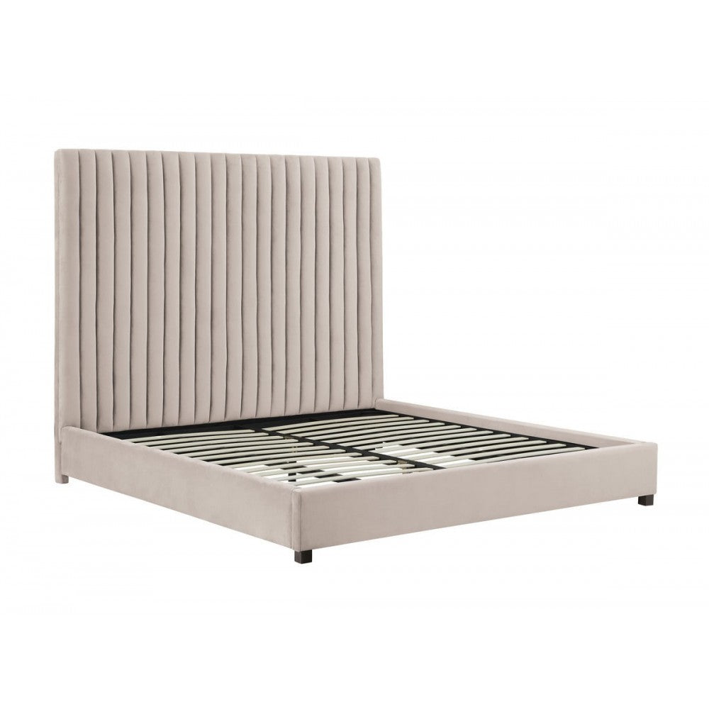 TOV Furniture Arabelle Blush Velvet Bed in King
