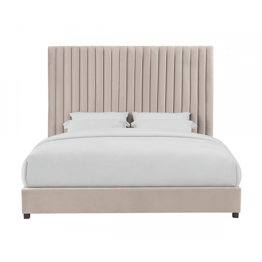 TOV Furniture Arabelle Blush Velvet Bed in King