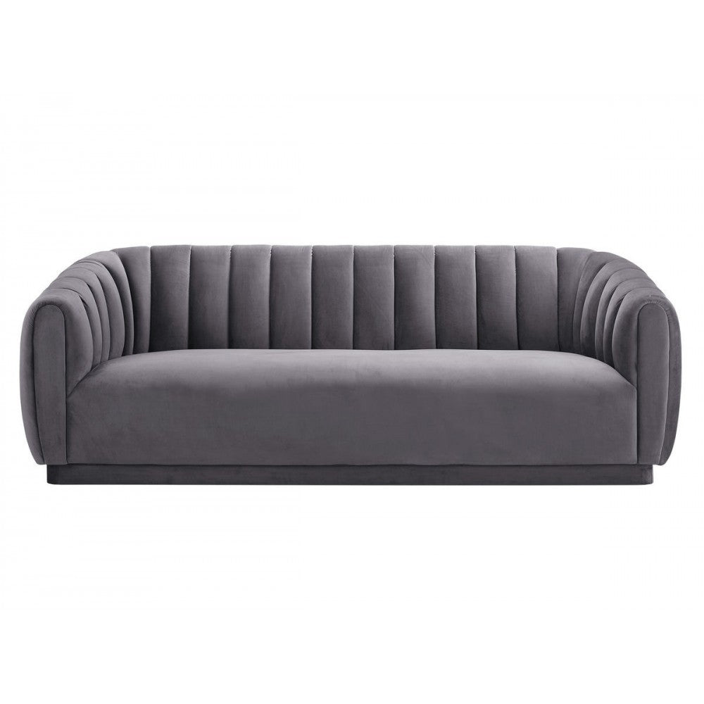 TOV Furniture Arno Gray Velvet Sofa