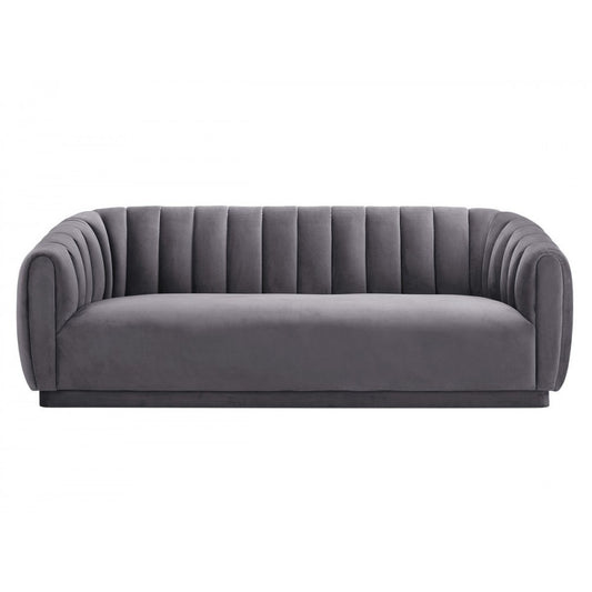 TOV Furniture Arno Gray Velvet Sofa