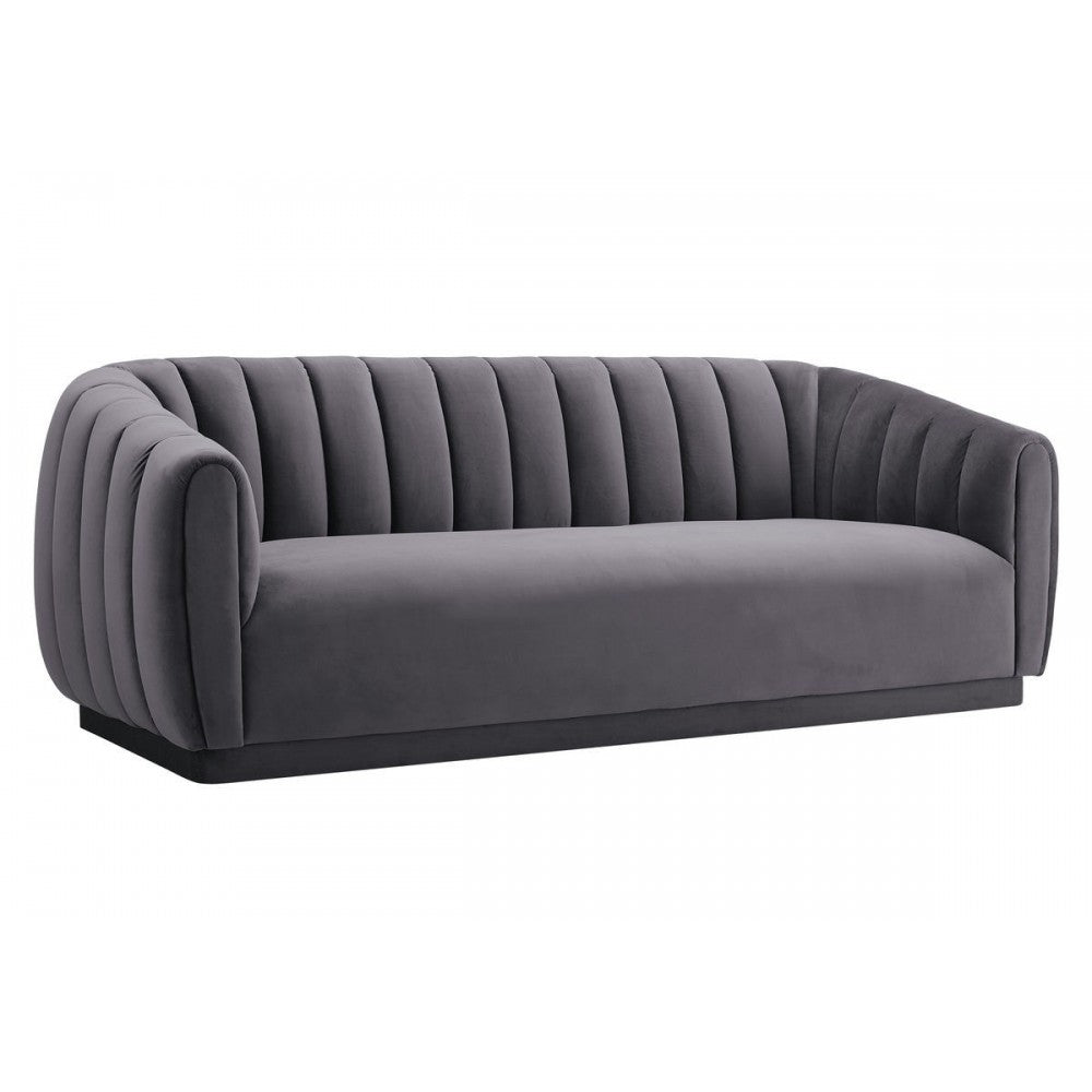 TOV Furniture Arno Gray Velvet Sofa