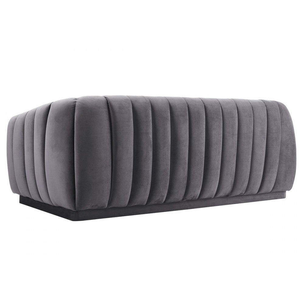 TOV Furniture Arno Gray Velvet Sofa