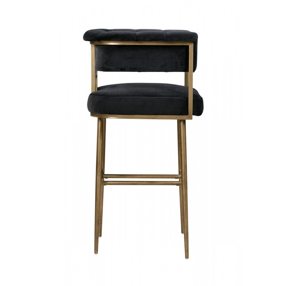 TOV Furniture Astrid Gray Velvet Bar Stool