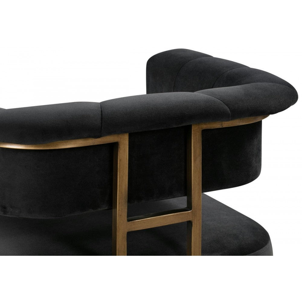 TOV Furniture Astrid Gray Velvet Bar Stool