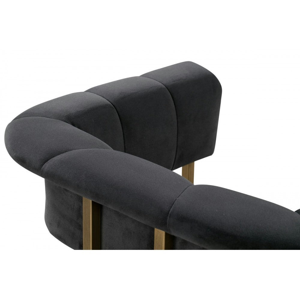 TOV Furniture Astrid Gray Velvet Chair