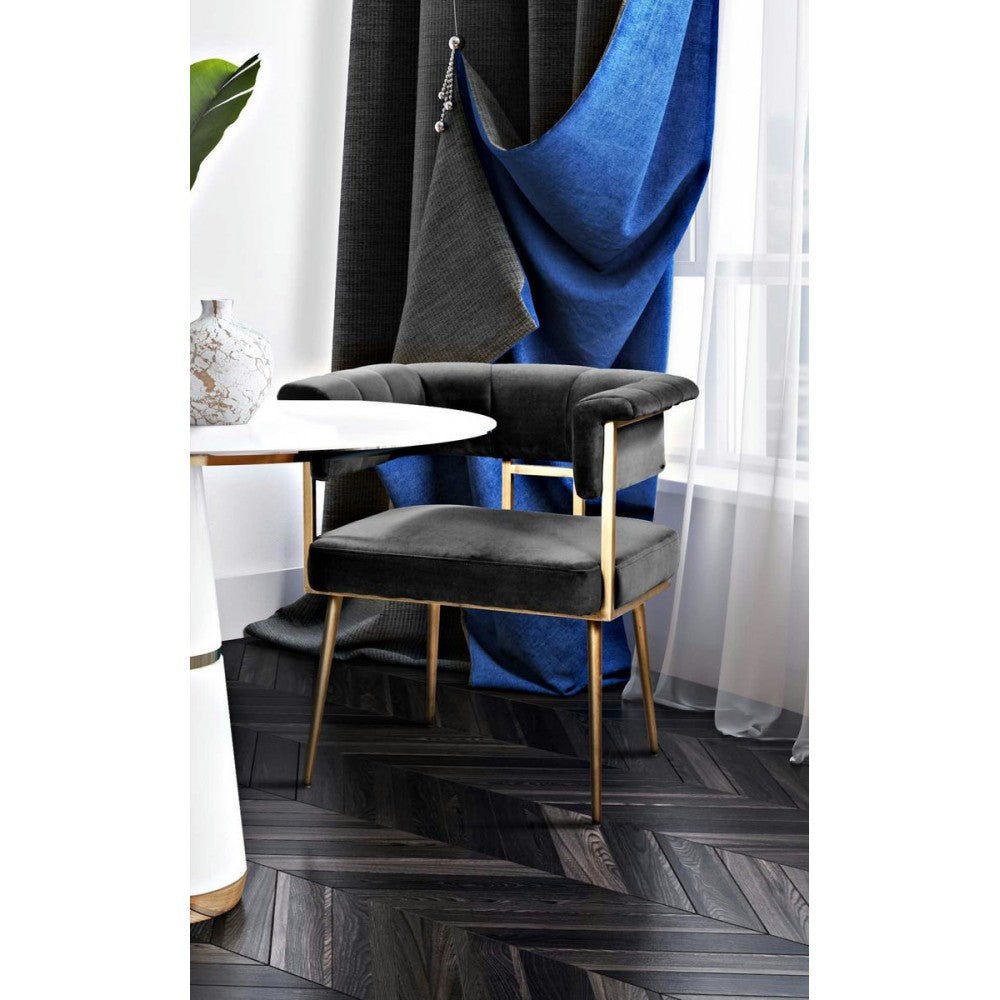 TOV Furniture Astrid Gray Velvet Chair