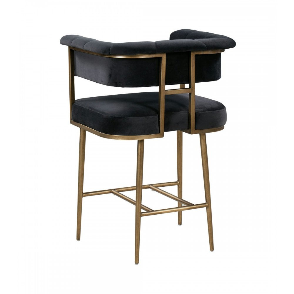 TOV Furniture Astrid Gray Velvet Counter Stool