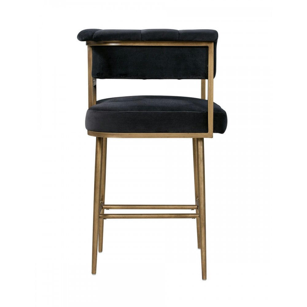 TOV Furniture Astrid Gray Velvet Counter Stool