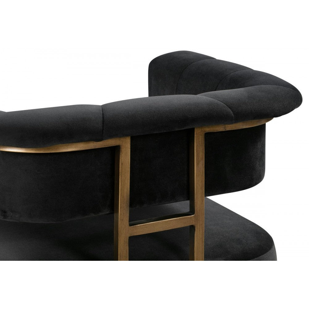 TOV Furniture Astrid Gray Velvet Counter Stool