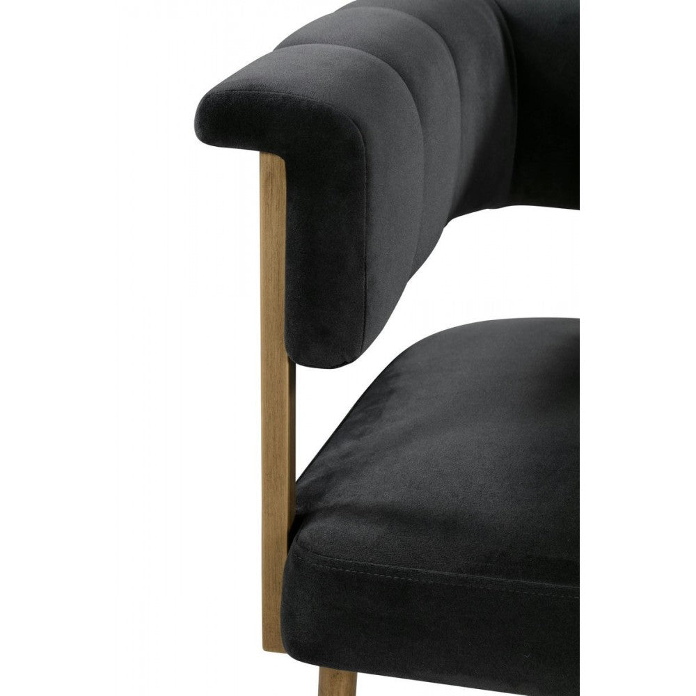 TOV Furniture Astrid Gray Velvet Counter Stool