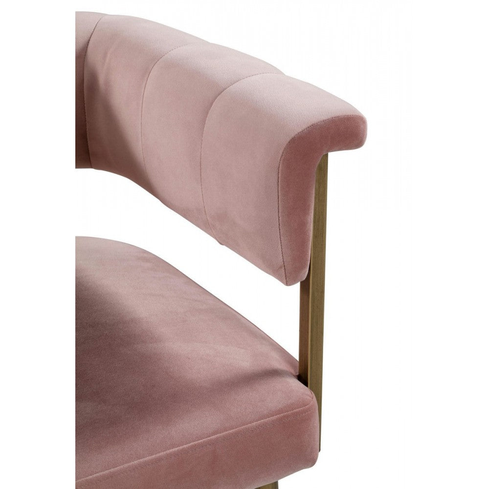 TOV Furniture Astrid Blush Velvet Bar Stool