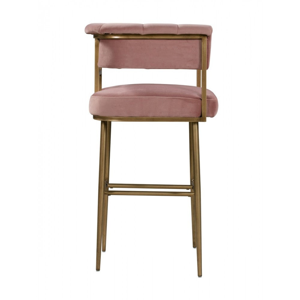 TOV Furniture Astrid Blush Velvet Bar Stool