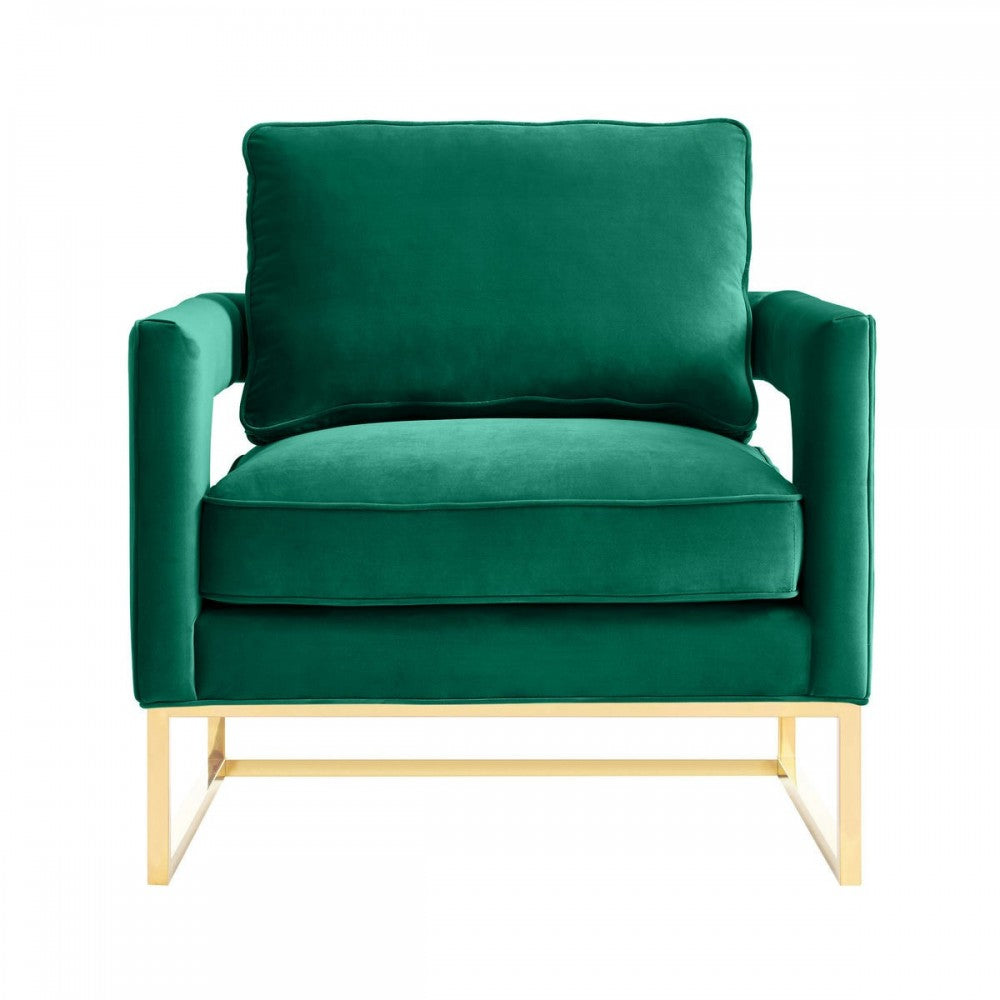 TOV Furniture Avery Forest Green Velvet Chair