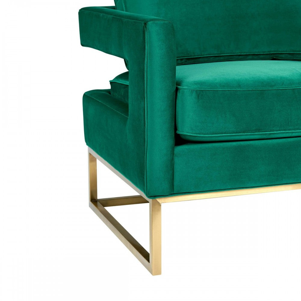 TOV Furniture Avery Forest Green Velvet Chair